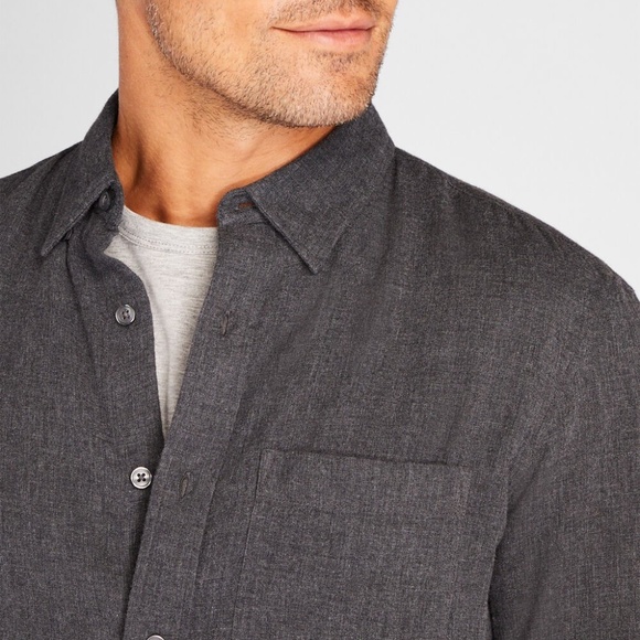 Lightweight Doubleface Long Sleeve Shirt - Brand New - NEVER WORN - Charcoal - Picture 3 of 5